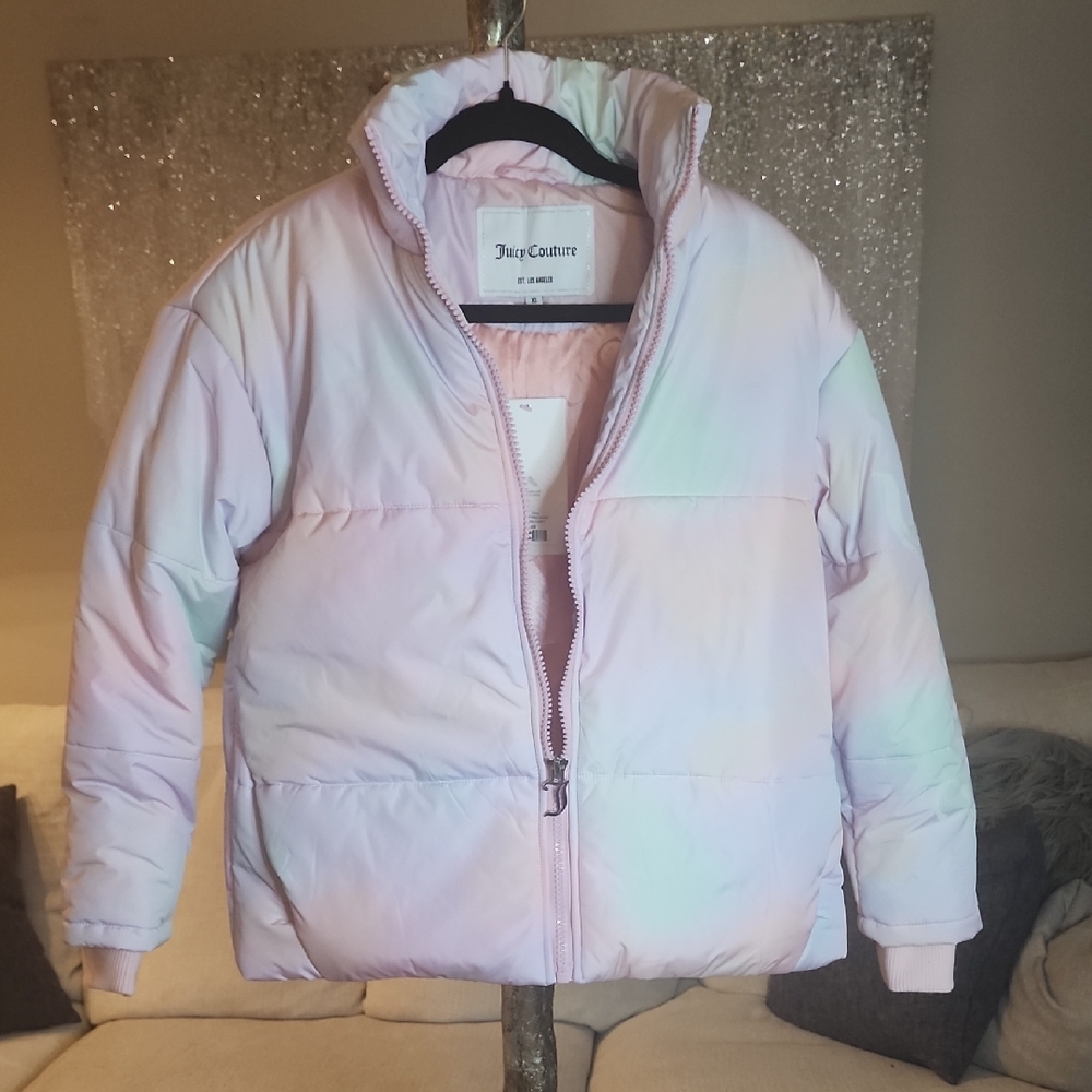 NWT Juicy Couture Cotton Candy X Small Avalon Puffer Jacket